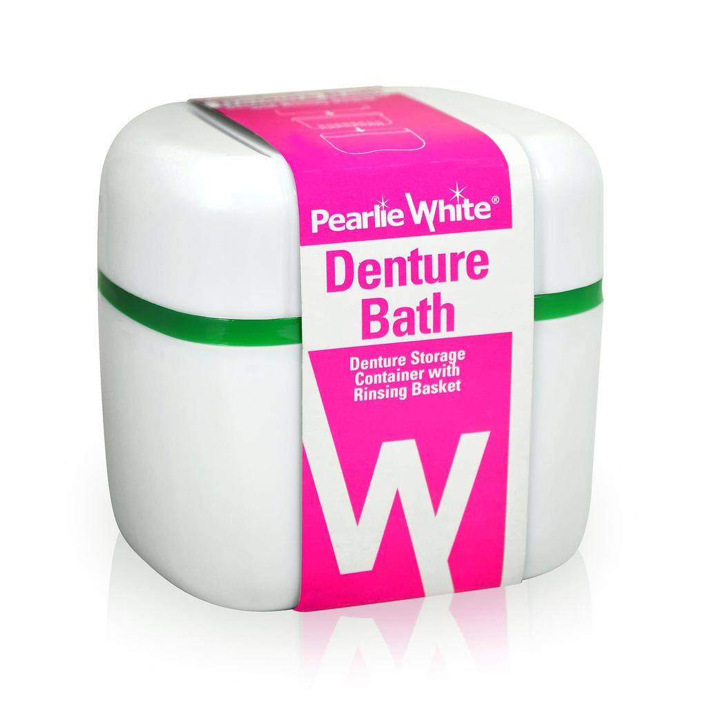 Denture Bath  Denture Container With Rinsing Basket