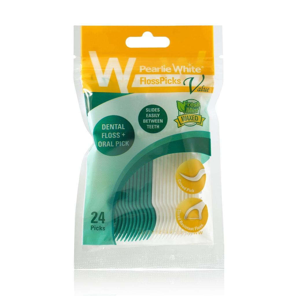 FlossPicks  Value 2-IN-1 Mint Flosser 24pcs