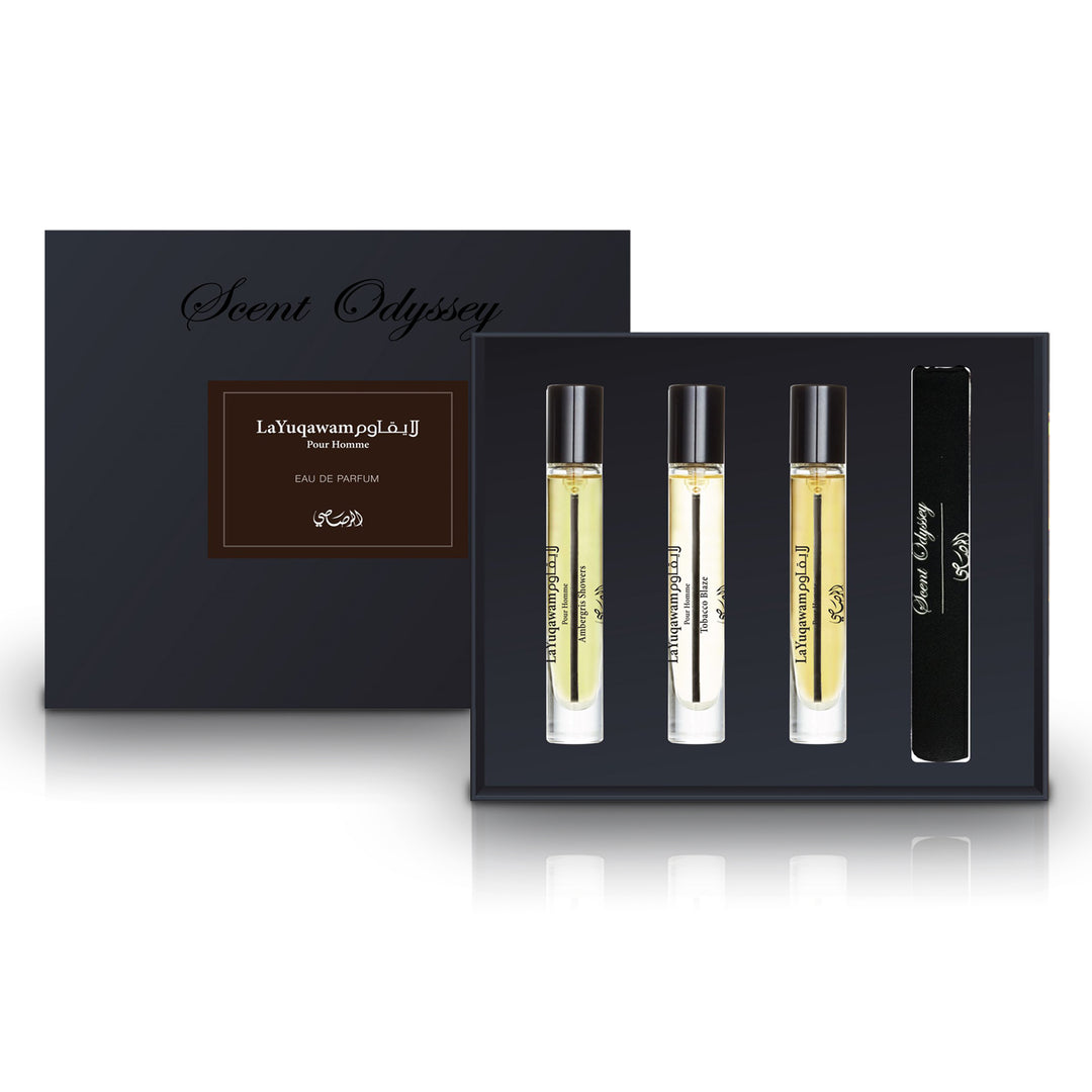 La Yuqawam Pour Homme Eau De Parfum Scent Odyssey 7.5ml Each Set of 3