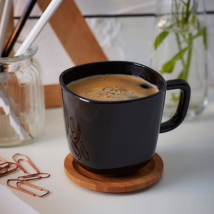 BACKIG Mug, black, 35 cl
