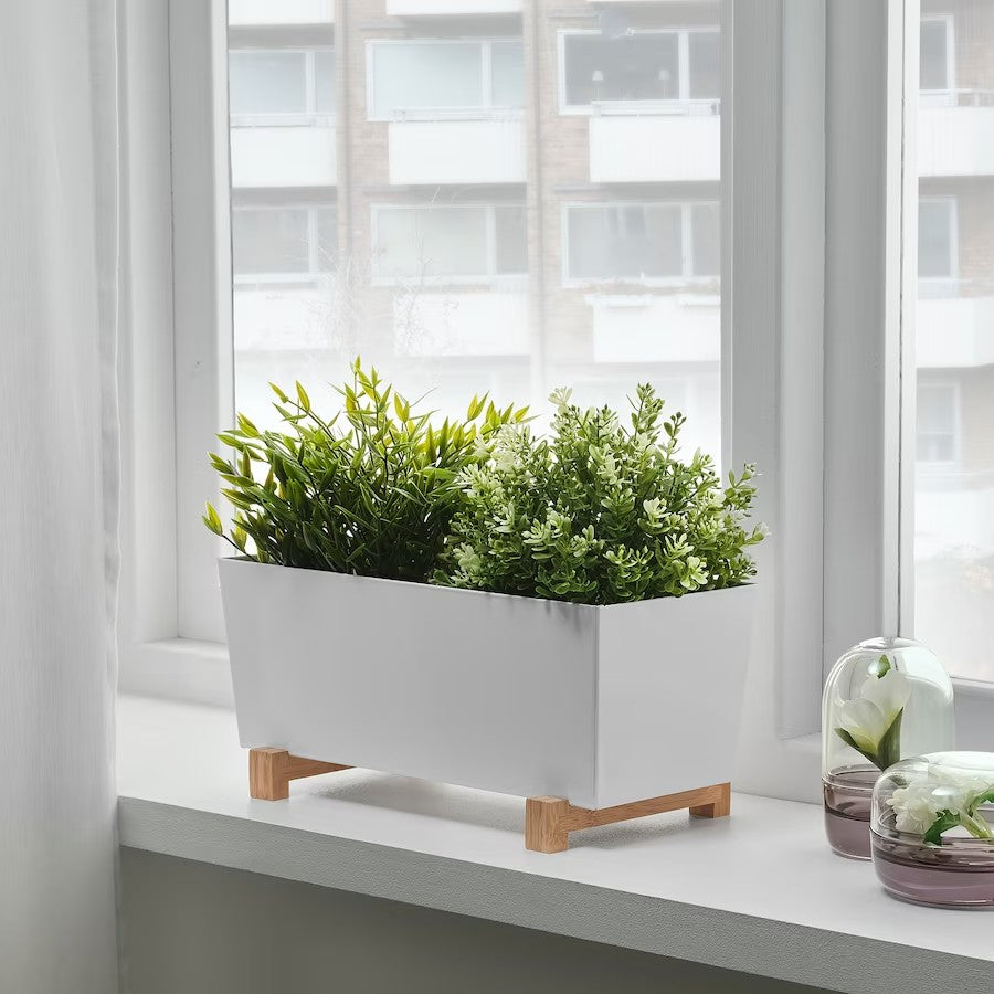 BITTERGURKA Plant pot, White, 32x15 cm