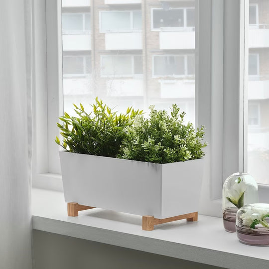 BITTERGURKA Plant pot, White, 32x15 cm