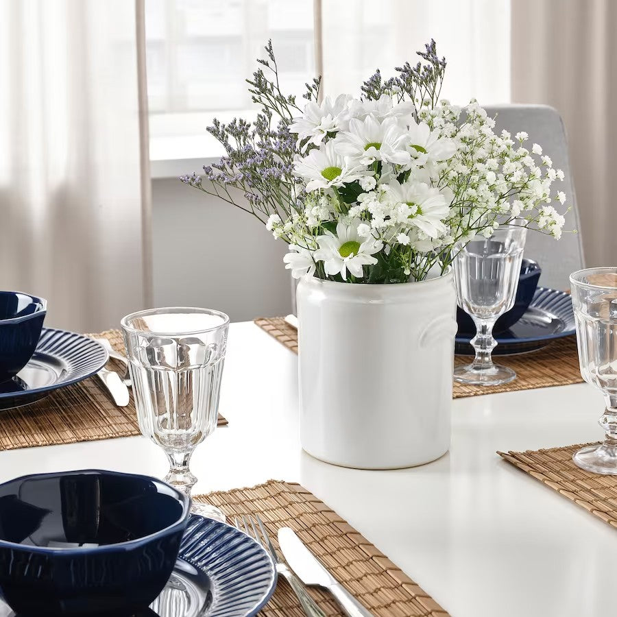 FALLENHET Vase, off-white, 16 cm