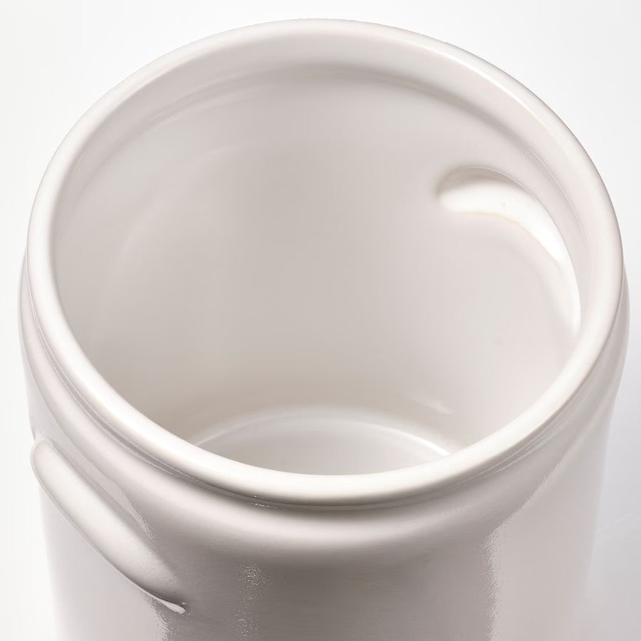 FALLENHET Vase, off-white, 16 cm