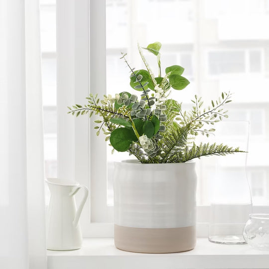 FALLENHET Vase, Off-White, 21 cm