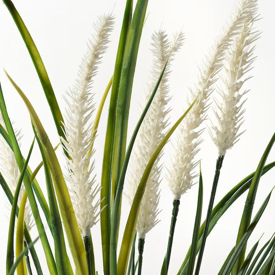 FEJKA Artificial potted plant, in/outdoor decoration/grass, 9 cm