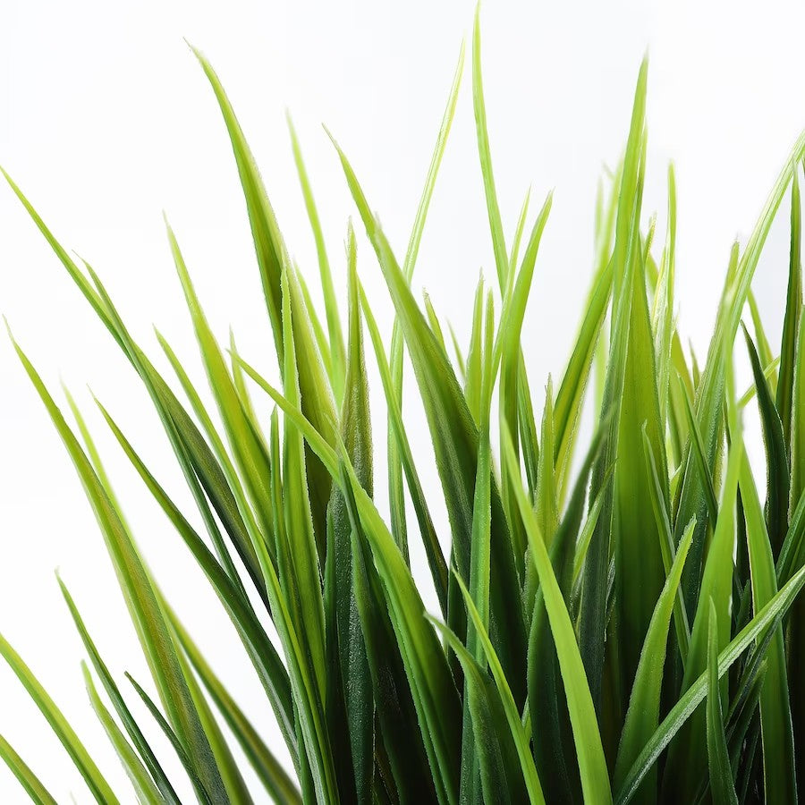 FEJKA Artificial potted plant, in/outdoor grass, 9 cm