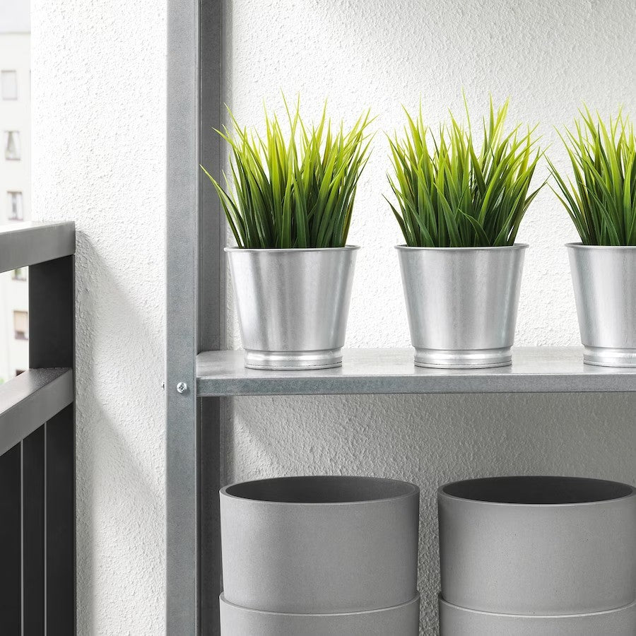 FEJKA Artificial potted plant, in/outdoor grass, 9 cm