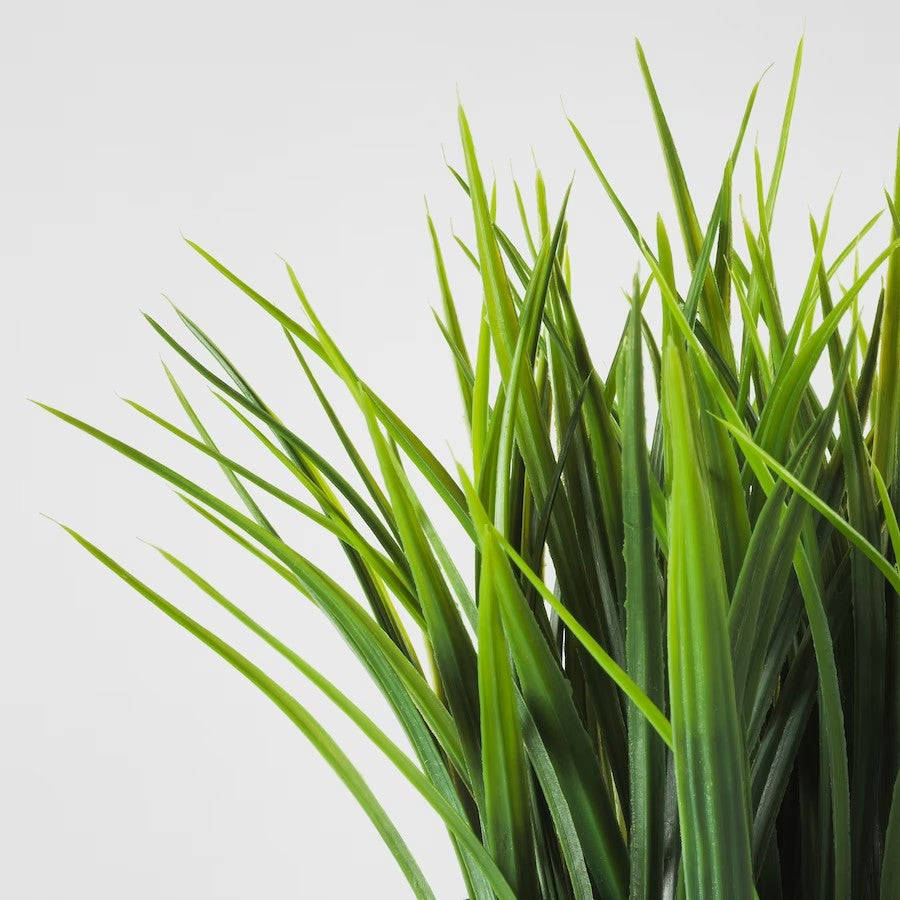 FEJKA Artificial potted plant, in/outdoor grass, 9 cm