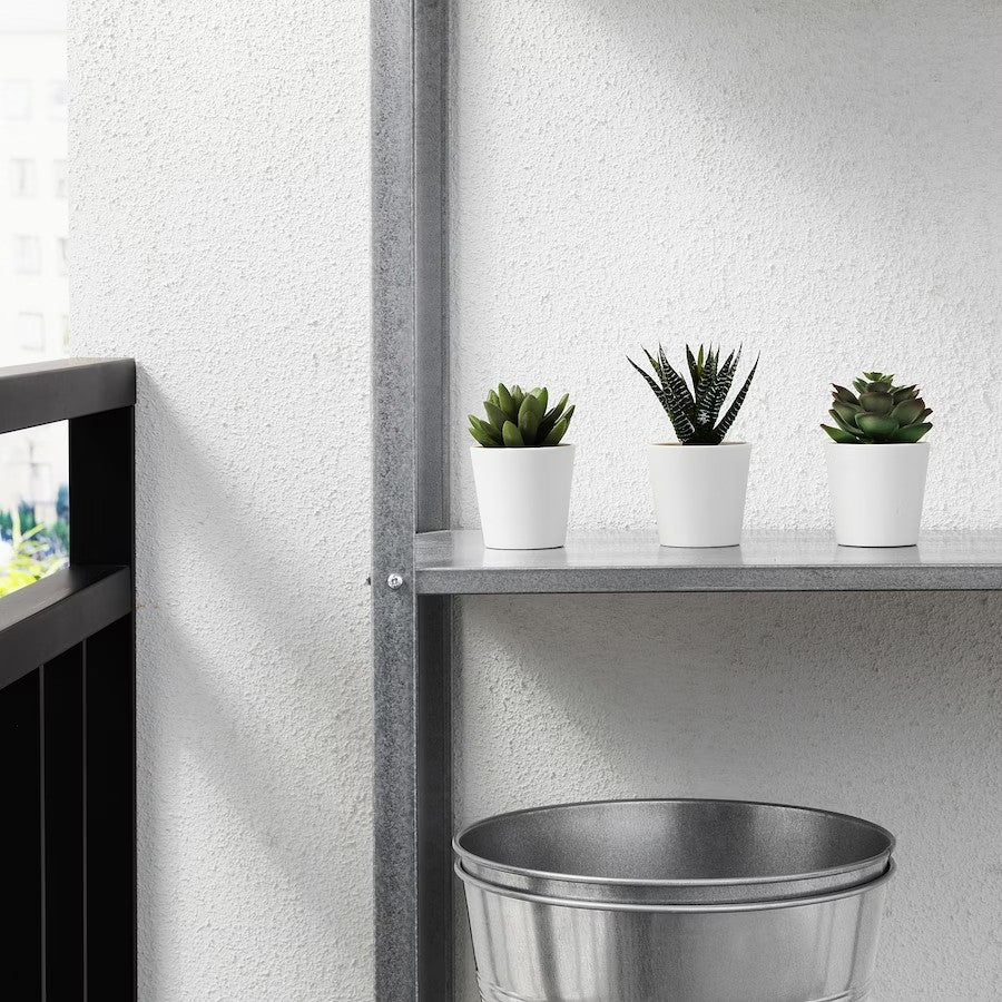 FEJKA Artificial potted plant with pot, in/outdoor Succulent, 6 cm 3 pack