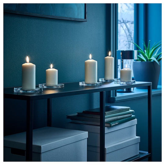 FENOMEN Unscented block candle, set of 5, natural