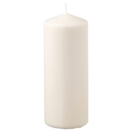 FENOMEN Unscented Pillar Candle, Natural, 19 cm