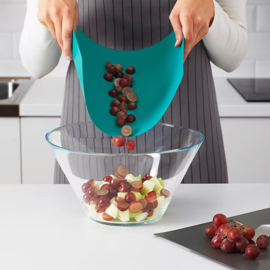 FINFÖRDELA Bendable chopping board, dark grey/dark turquoise, 28x36 cm (11x14 ¼ ")