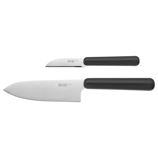 FÖRDUBBLA 2-piece knife set, gray