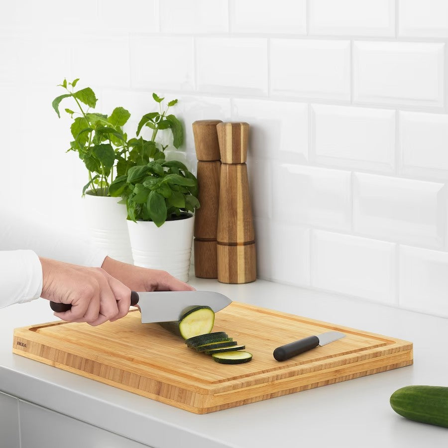 FÖRDUBBLA 2-piece knife set, gray