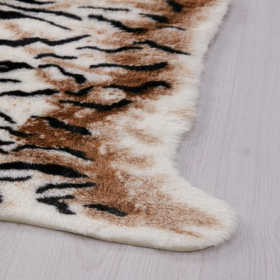 GRENSTEN Rug, tiger beige/brown, 139x146 cm