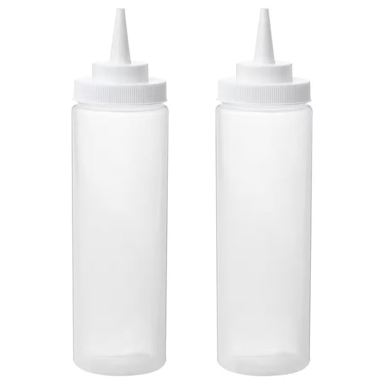 GRILLTIDER Squeeze bottle, plastic/transparent, 330 ml