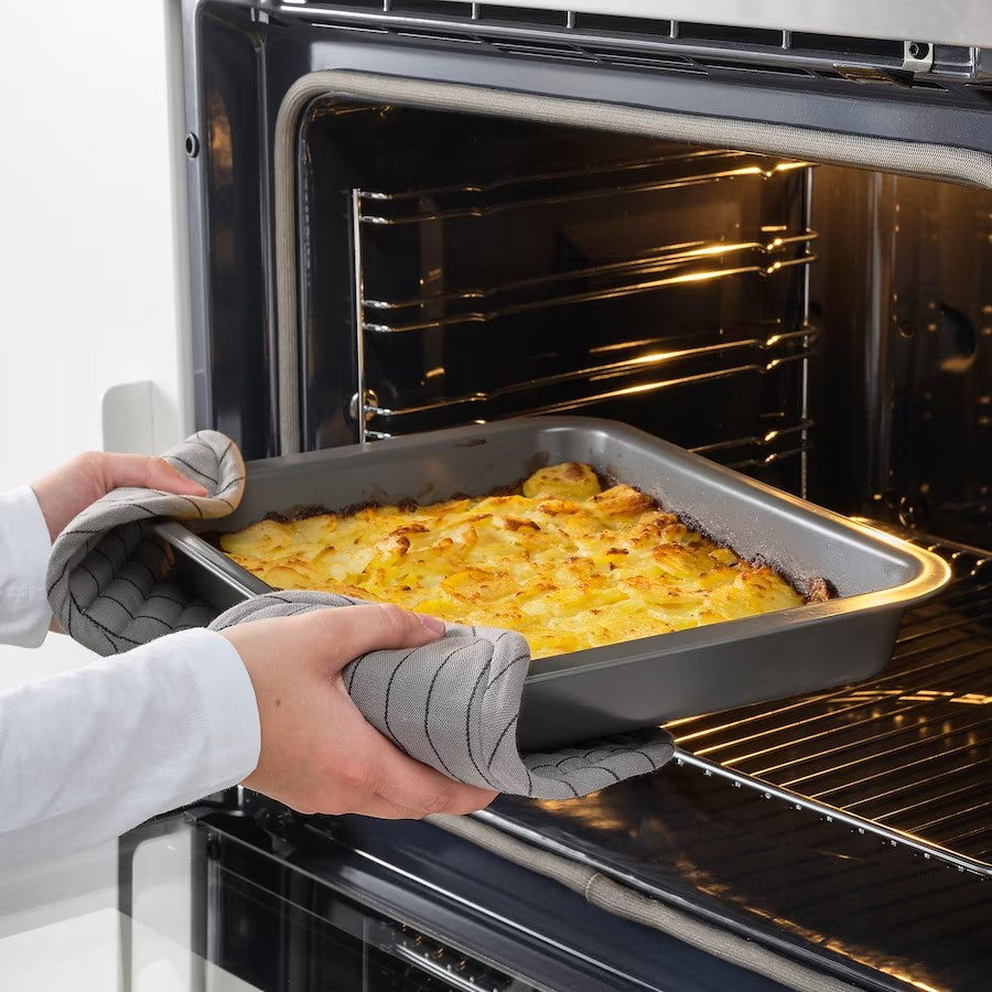 HEMMABAK Roasting tin, grey, 36x27 cm