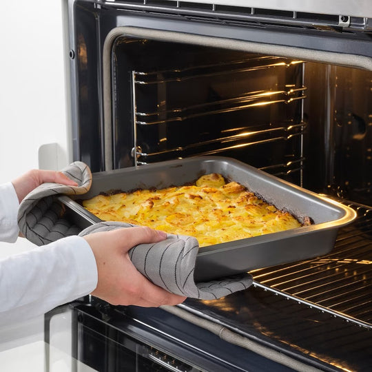 HEMMABAK Roasting tin, grey, 36x27 cm