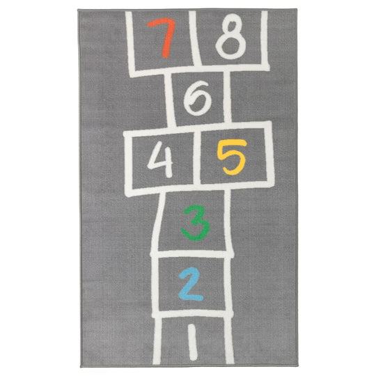 HEMMAHOS Rug, Grey, 100x160 cm