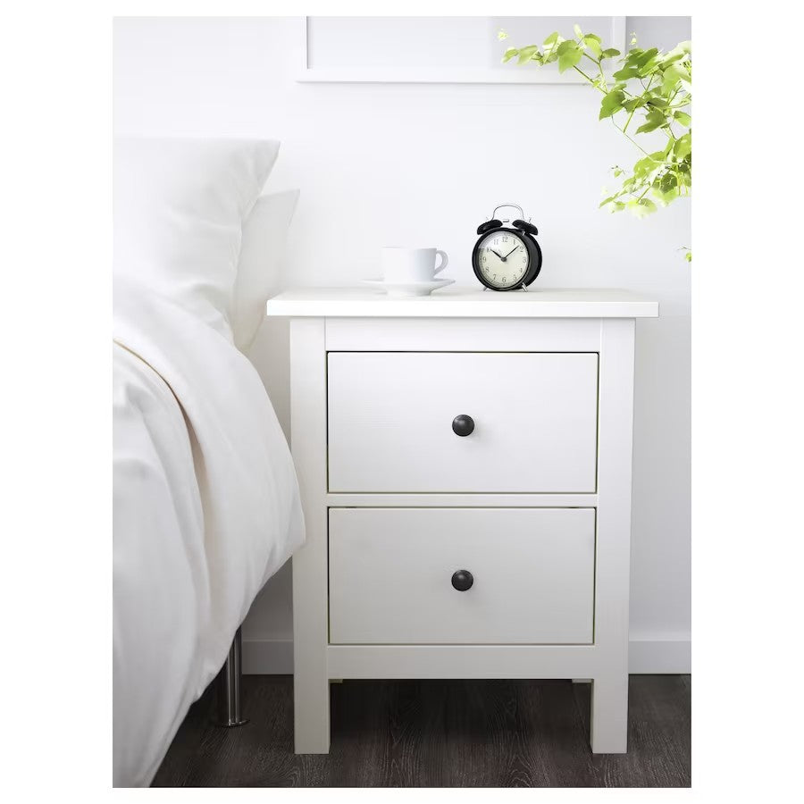 HEMNES Chest of 2 Drawers, White, 54x66 cm