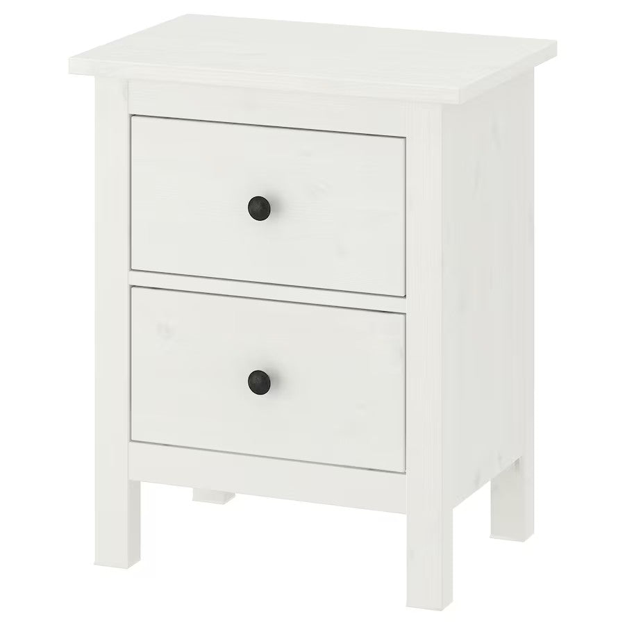 HEMNES Chest of 2 Drawers, White, 54x66 cm