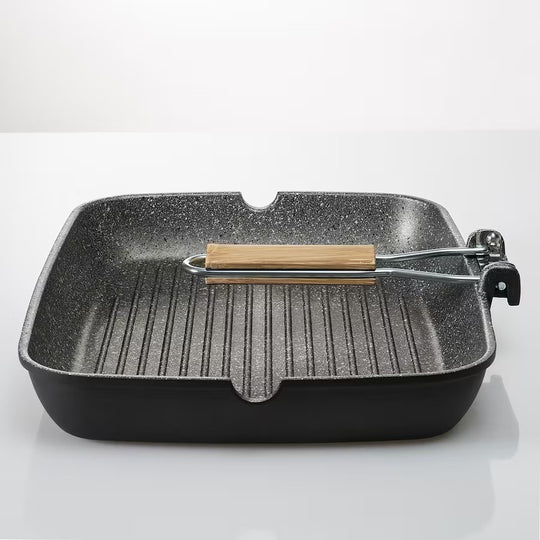 HUSKNUT Grill pan, black, 36x26 cm