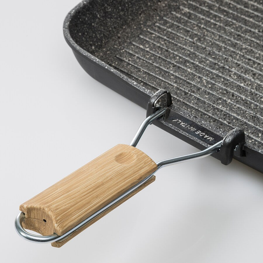 HUSKNUT Grill pan, black, 36x26 cm