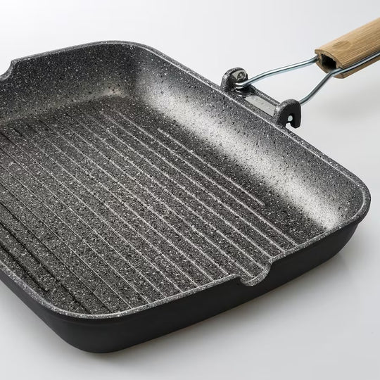 HUSKNUT Grill pan, black, 36x26 cm
