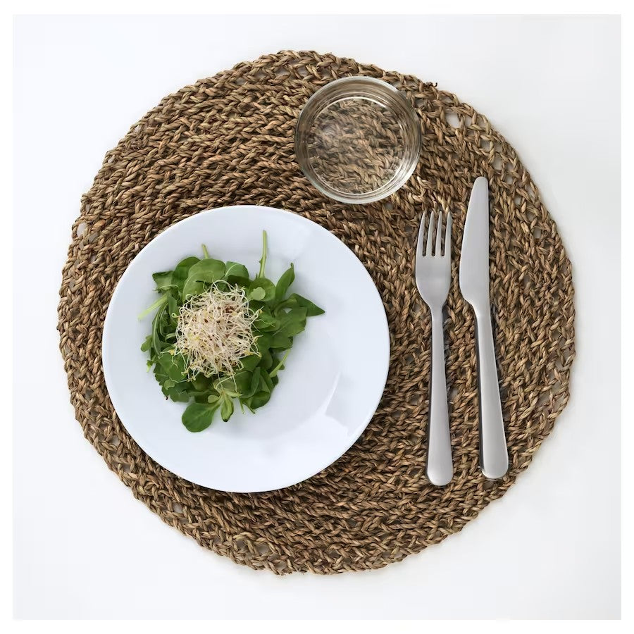 IHÅLLIG Place mat, natural/seagrass, 37 cm