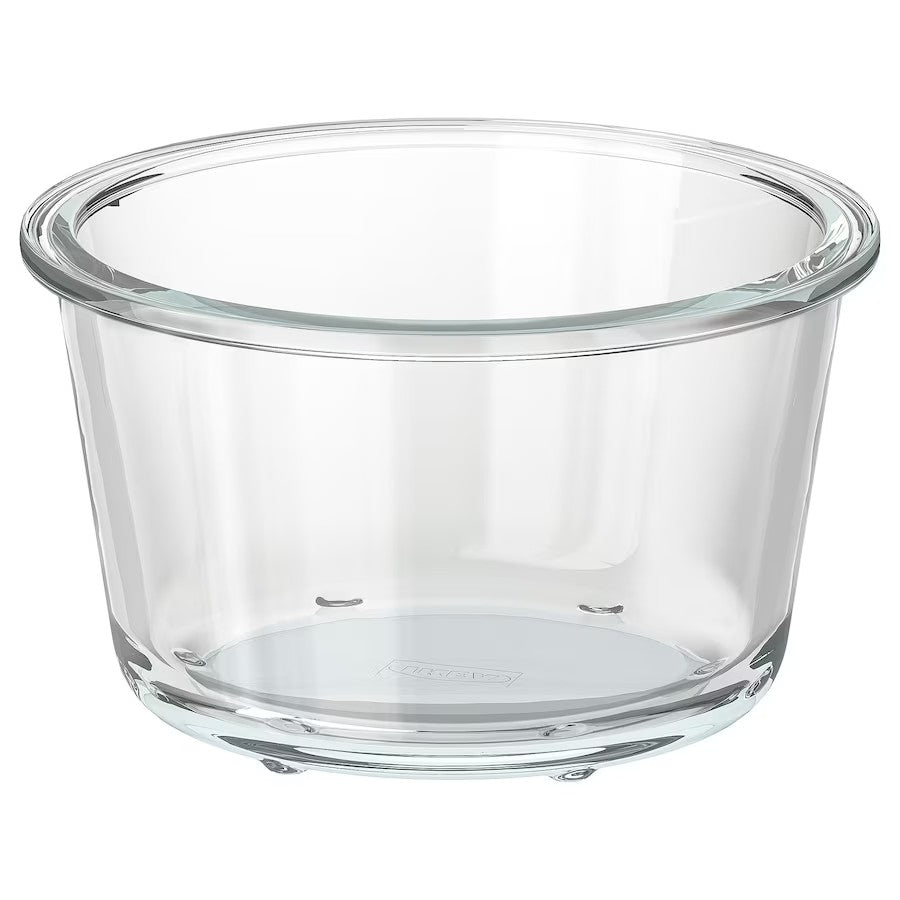 IKEA 365+ Food container, round/glass, 600 ml