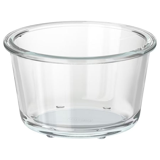 IKEA 365+ Food container, round/glass, 600 ml