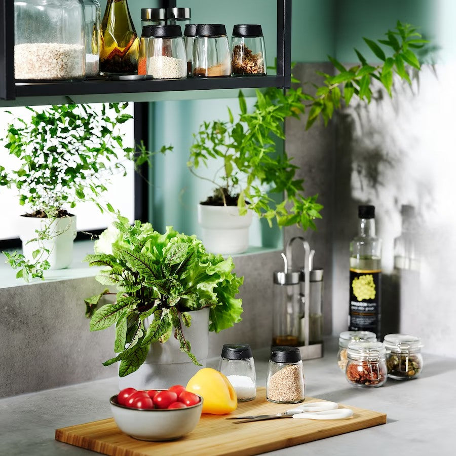 IKEA 365+ IHÄRDIG Spice jar, glass/black, 15 cl