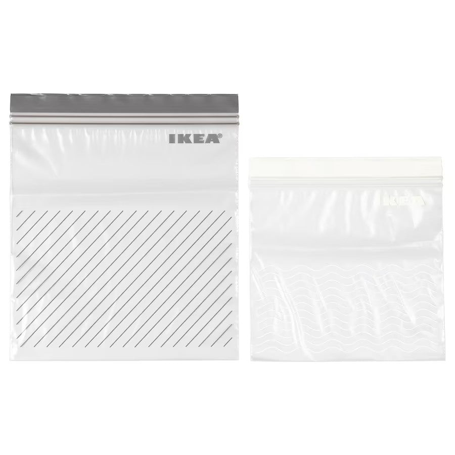 ISTAD Resealable bag, grey/white, 50 pack