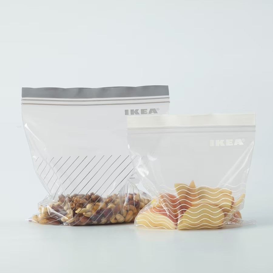ISTAD Resealable bag, grey/white, 50 pack