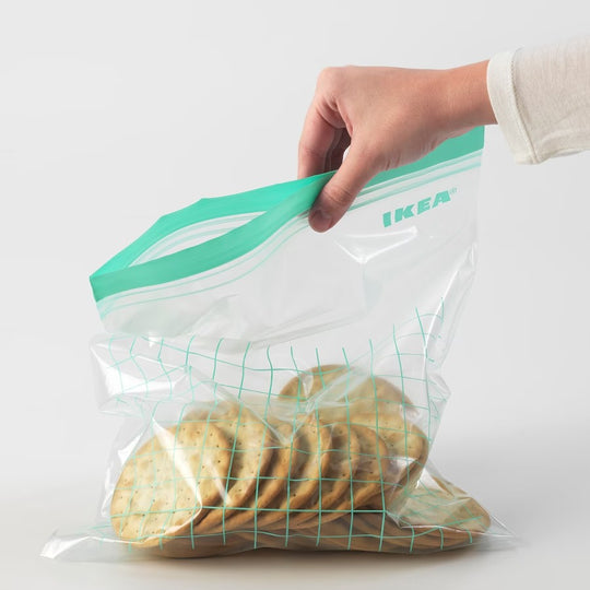 ISTAD Resealable bag, turquoise/light turquoise