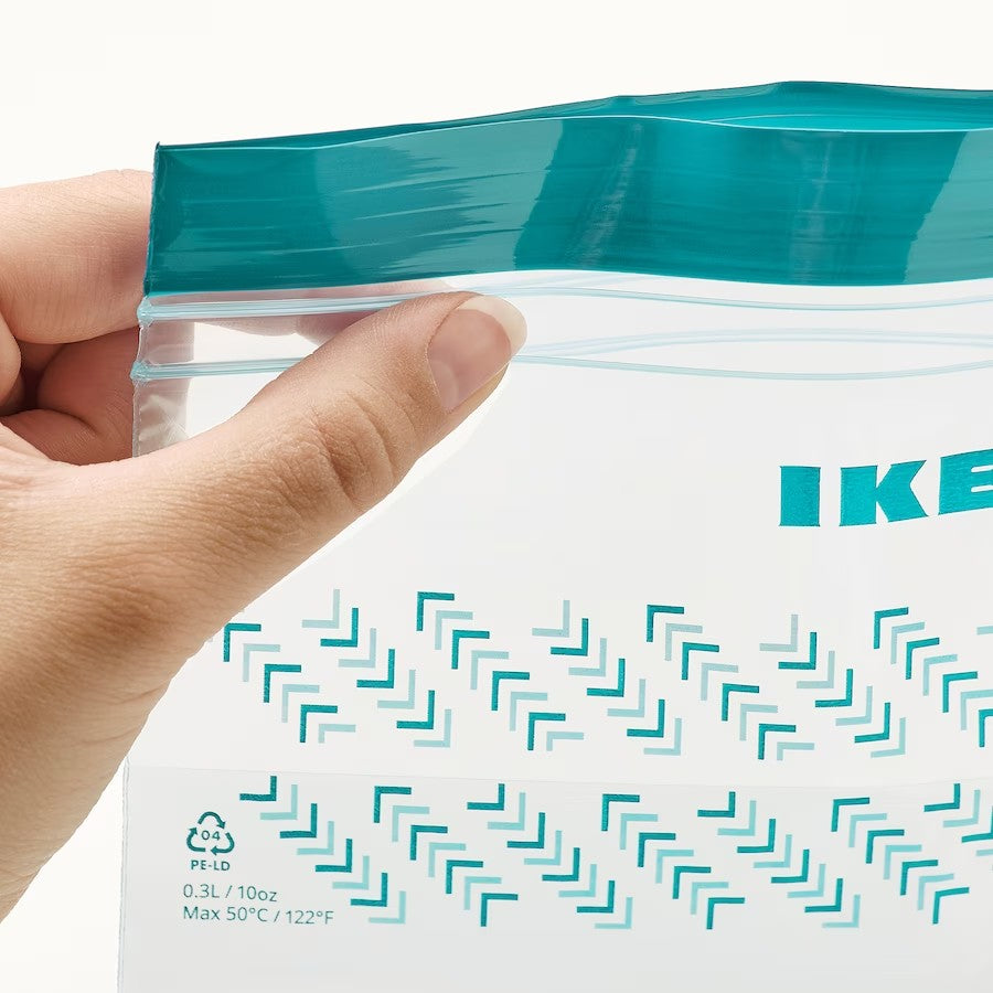 ISTAD Resealable bag, turquoise/light turquoise