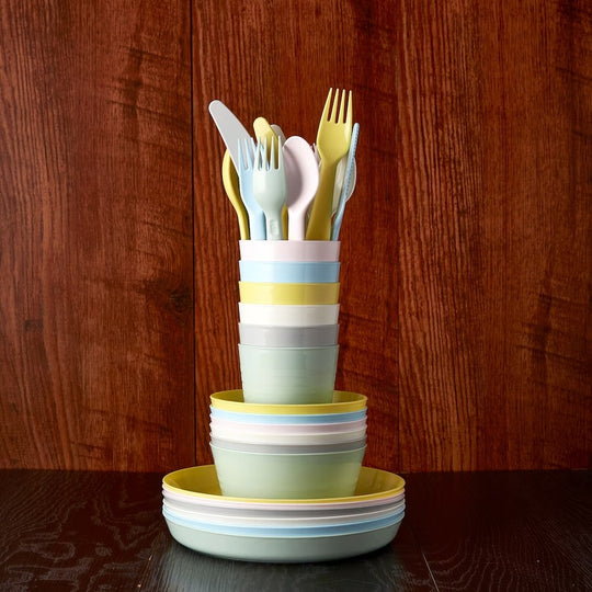 KALAS 18-piece cutlery set, mixed colors