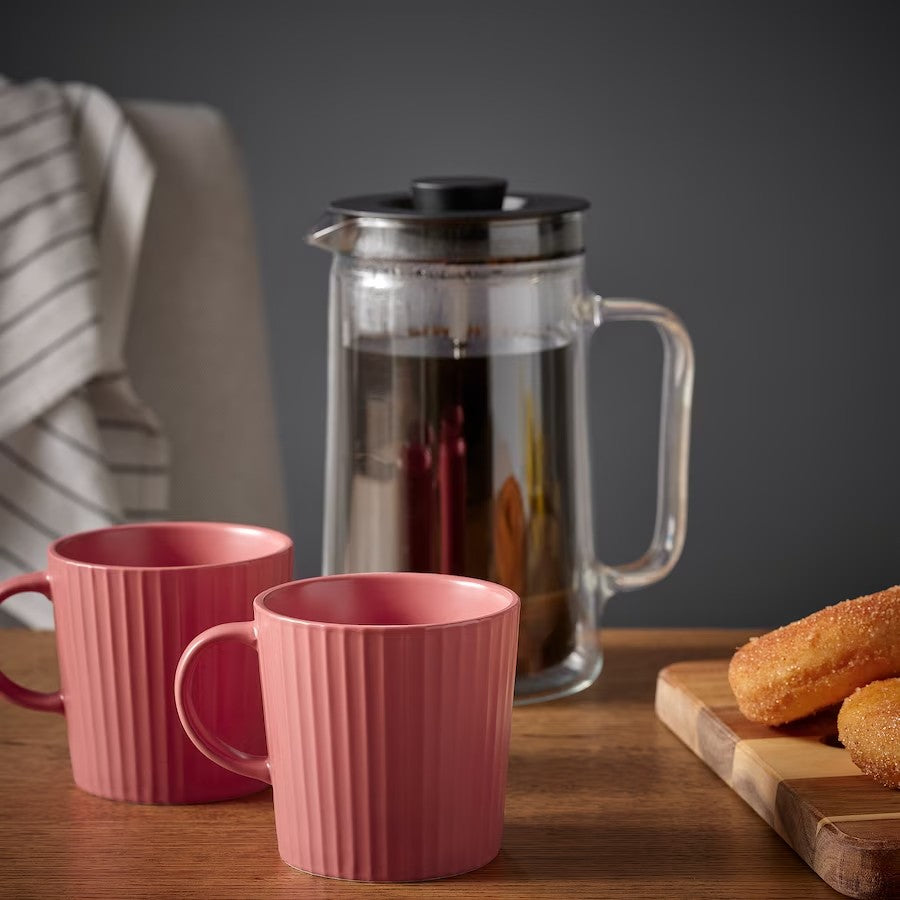 KEJSERLIG Mug, dark pink, 30 cl, 2pcs