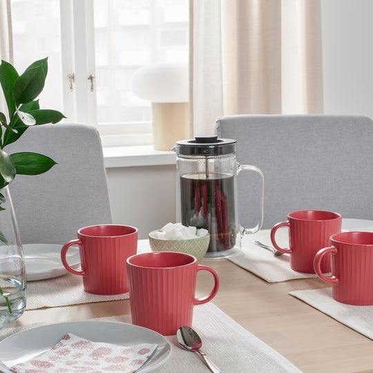 KEJSERLIG Mug, dark pink, 30 cl, 2pcs