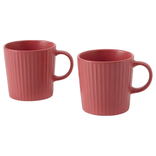 KEJSERLIG Mug, dark pink, 30 cl, 2pcs