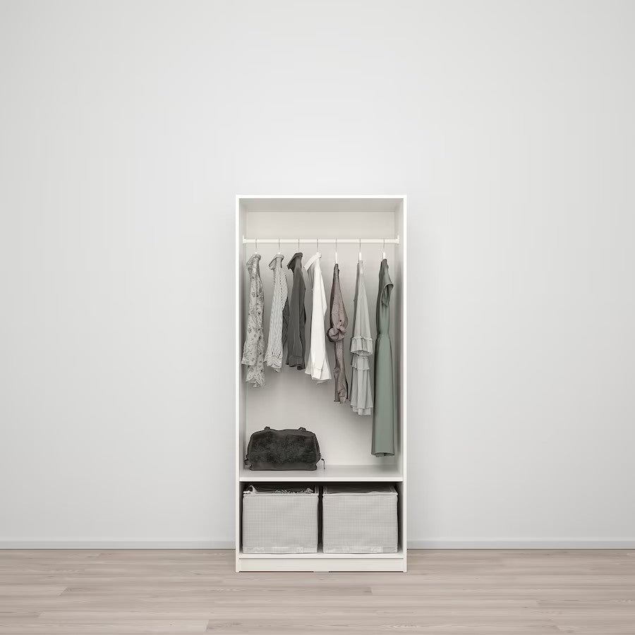 KLEPPSTAD Wardrobe with 2 doors, White, 79x176 cm