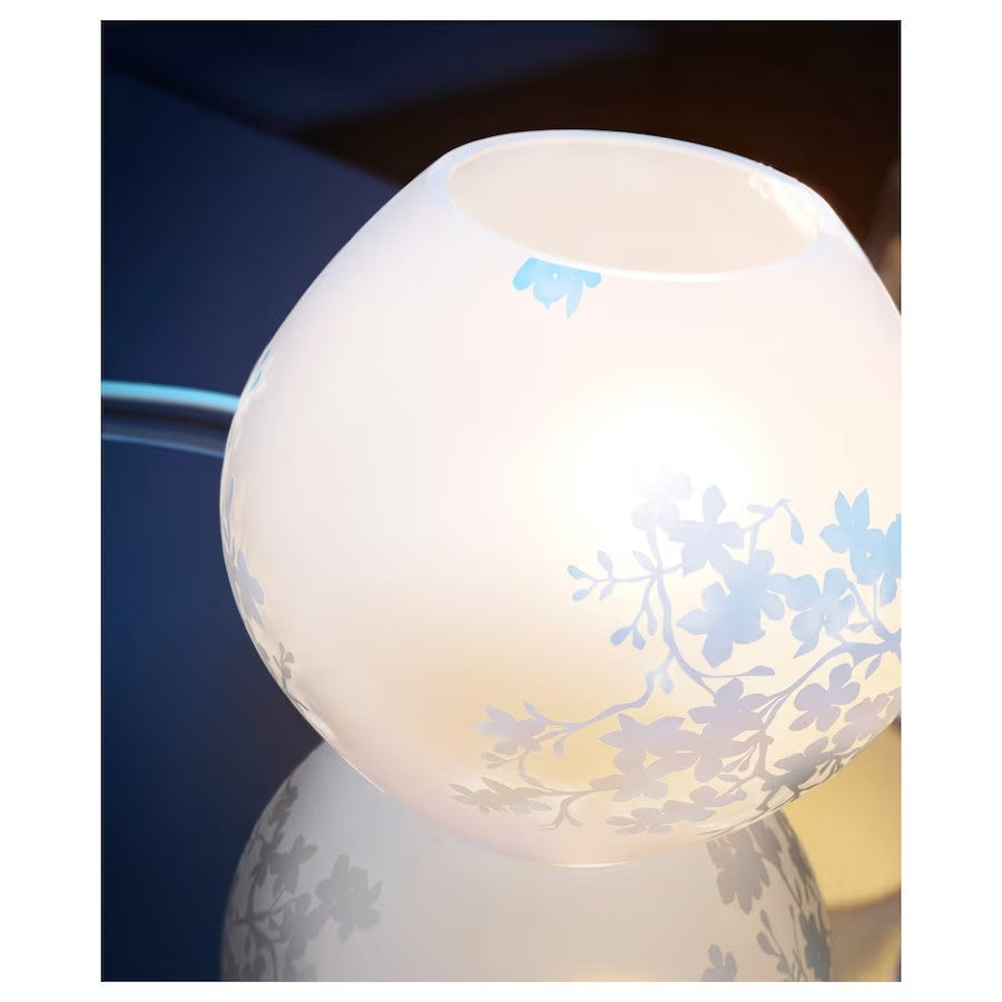 KNUBBIG Table lamp, Cherry-Blossoms White, 18 cm