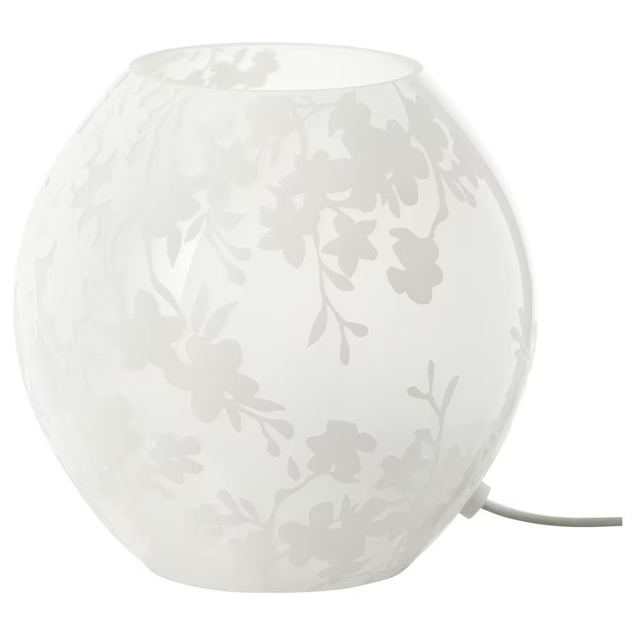 KNUBBIG Table lamp, Cherry-Blossoms White, 18 cm