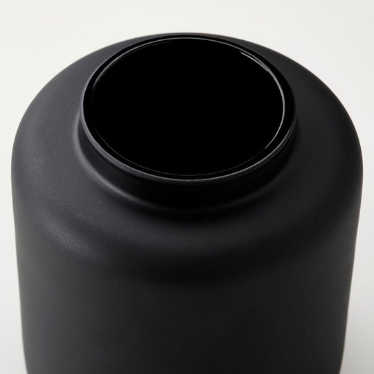 KONSTFULL Vase, frosted glass/black, 10 cm