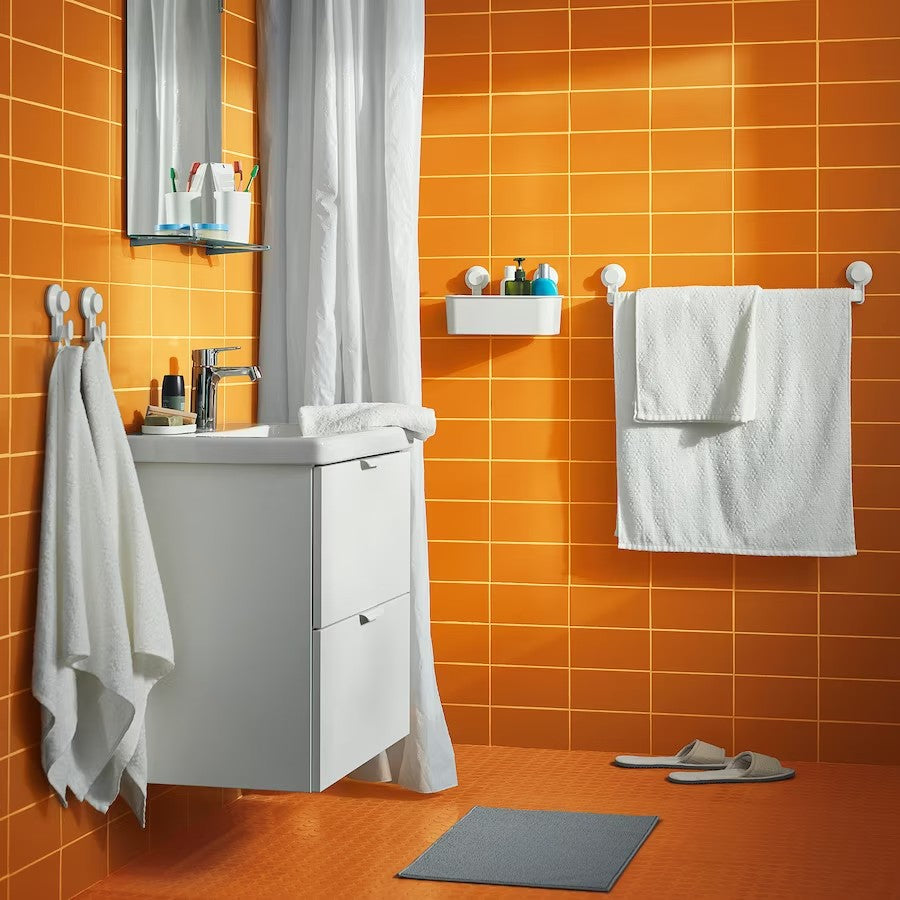NÄRSEN Bath towel, white, 55x120 cm