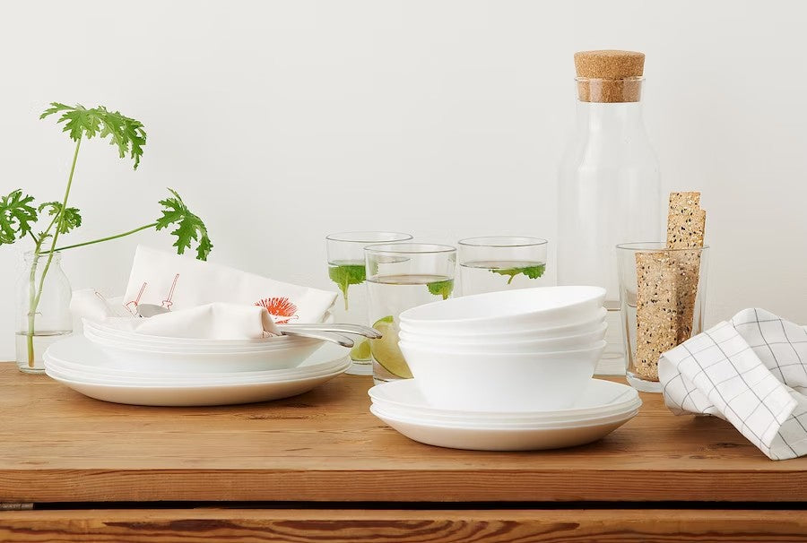 OFTAST Plate, white, 25 cm (9 ¾ ")