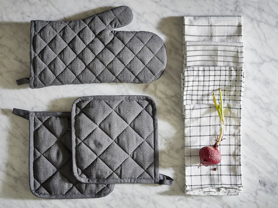 RINNIG Pot holder, grey, 21x21 cm