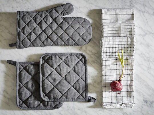 RINNIG Pot holder, grey, 21x21 cm