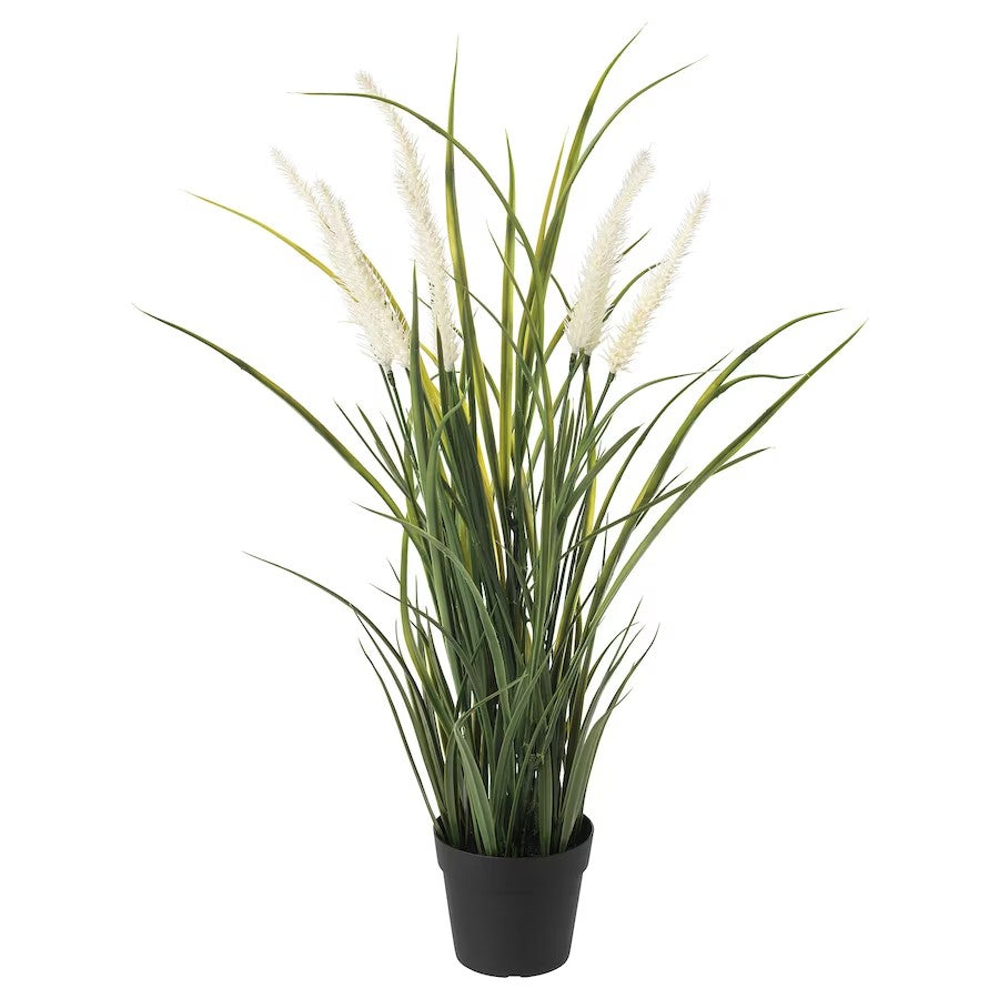 FEJKA Artificial potted plant, in/outdoor decoration/grass, 9 cm